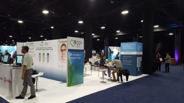 Exhibition floor at Connected Health conference